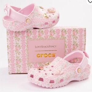 LoveShackFancy x Crocs kids/toddler Classic Croc Pink Milk